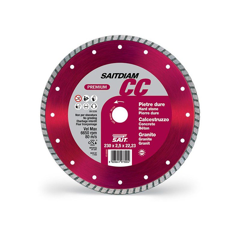 Диамантен диск SAITDIAM TURBO CC  230 x 2,5 x 22,23