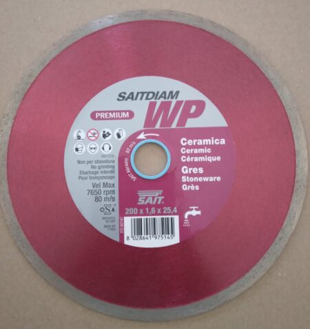 ДИАМАНТЕН ДИСК ЗА ГРАНИТОГРЕС,КЕРАМИКА SAITDIAM WP  200 x 1,6 x 25,4
